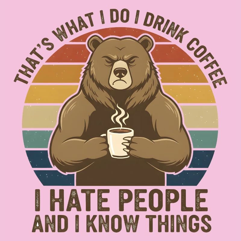 Bär Kaffee Rebell Retro