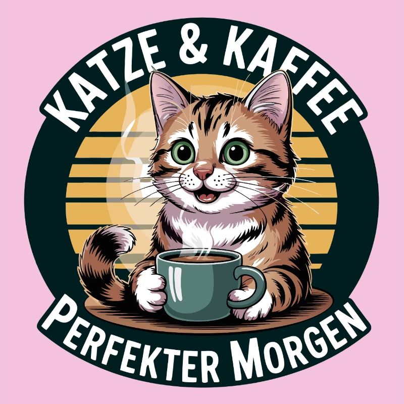 Katze und Kaffee: Perfekter Morgen