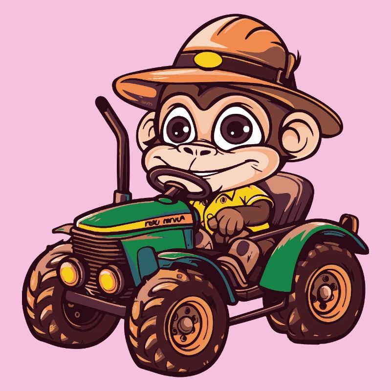 Monkey Tractor Farmer