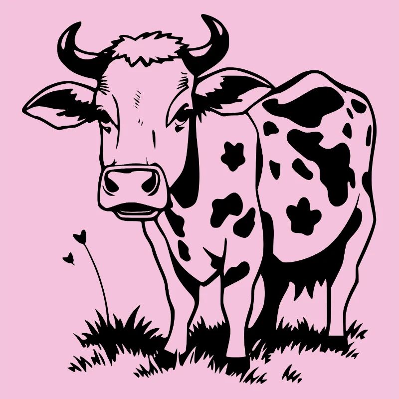 Fermier de cadeaux noirs de vache