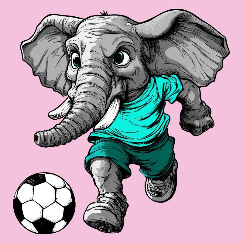 Fussballer Elefant