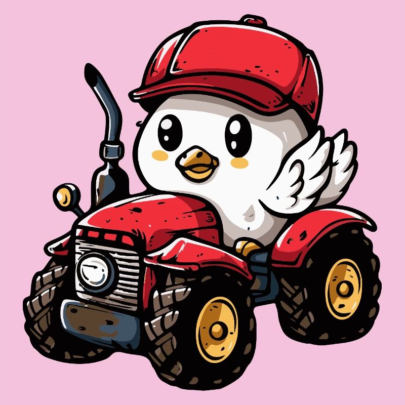Taube Vogel Traktor Farmer