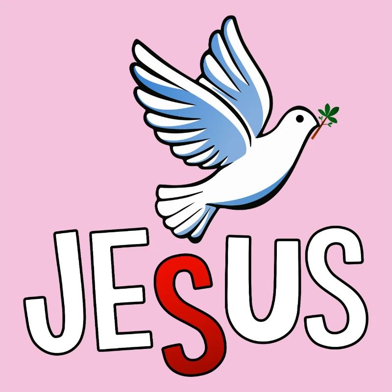 Lettrage de Colombe et JÉSUS