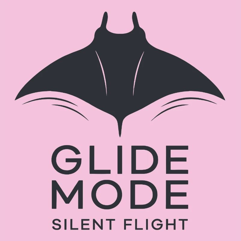 GLIDE MODE – minimalistische Mantarochen-Silhouett