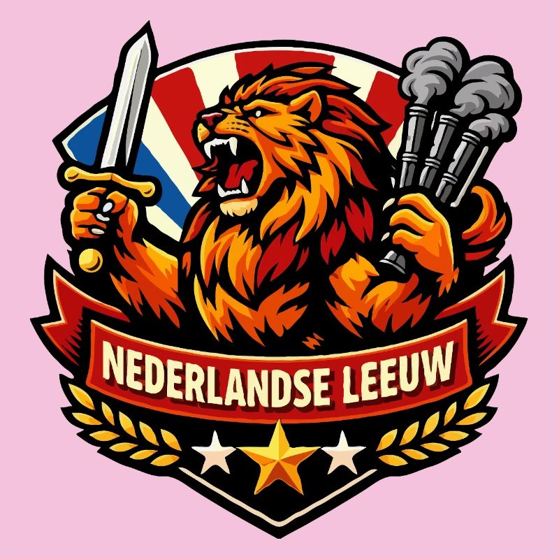 Lion hollandais avec épée et fumée
