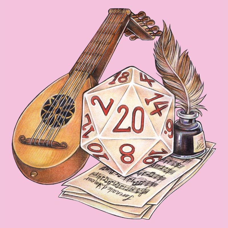 Rollenspiel Tabletop D20 Würfel Geschenk Barde