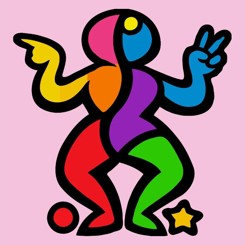 Forme dansante colorée