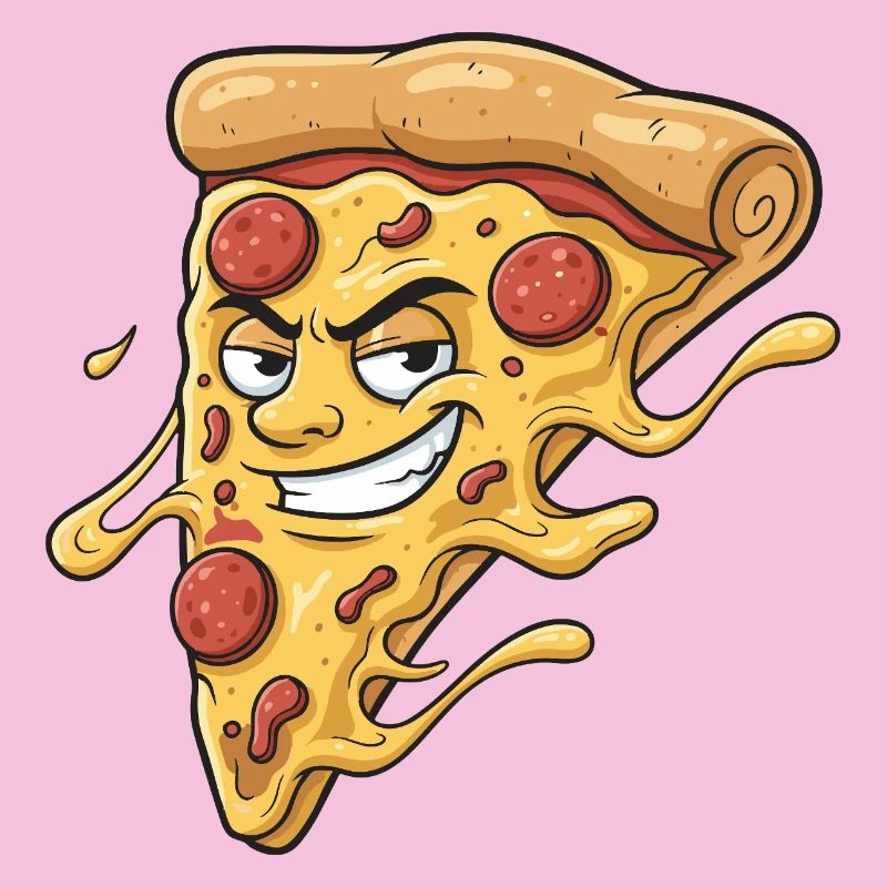Pizza Slice with a cheeky grin