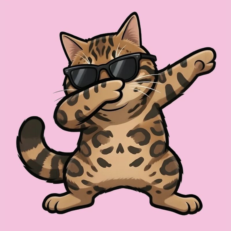 Dabbing Bengal Cat