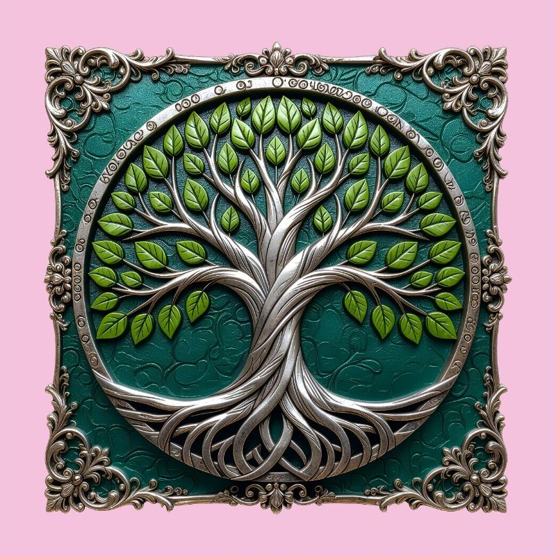 Metallischer Kreisbaum des Lebens