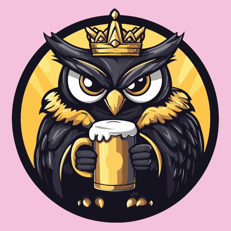 Eule Bier Lustig
