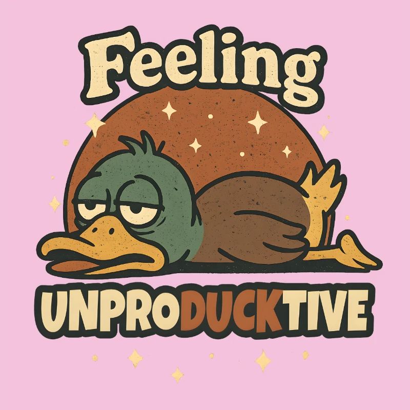 Feeling Unproductive Duck Wortspiel