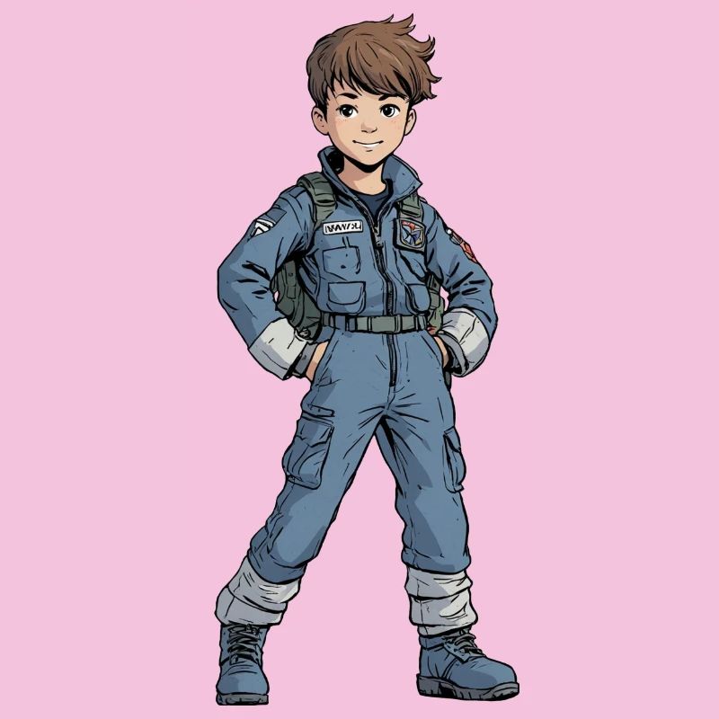 Vintage Comic Kampfpilot