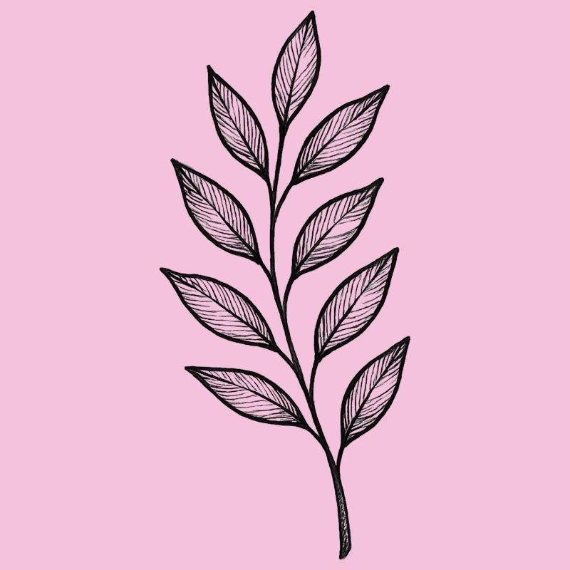 Black Leaves Gloss Pattern