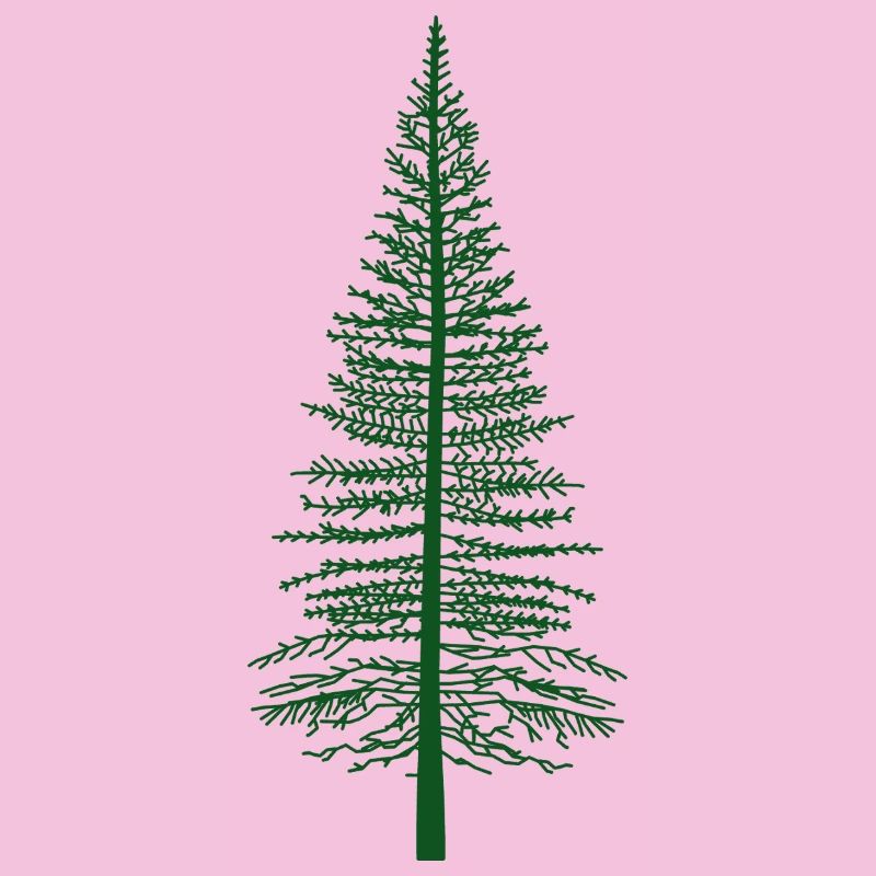 Green Fir Tree Silhouette
