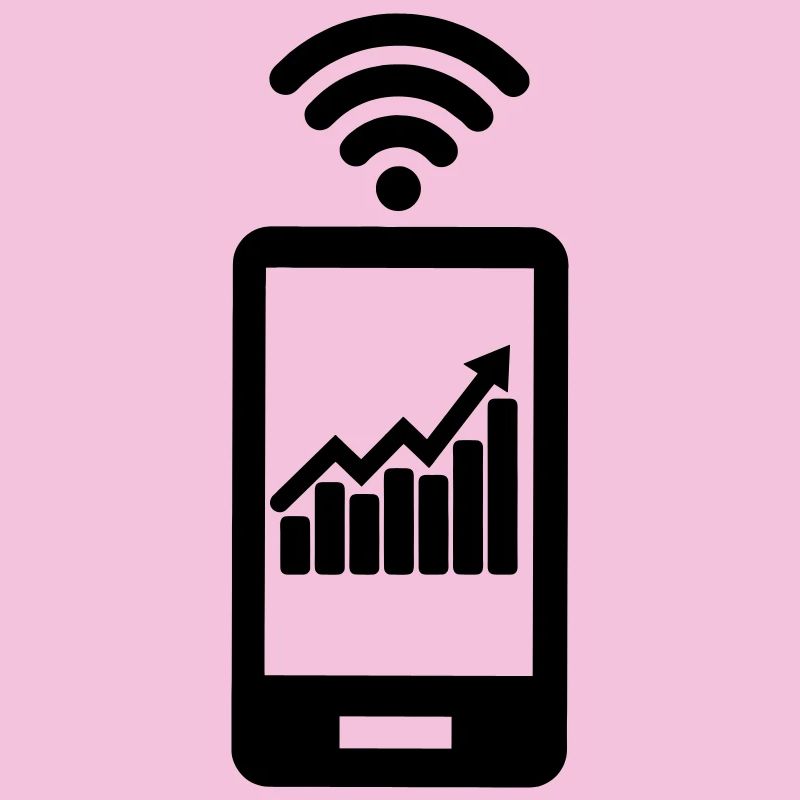 Graphique des actions avec smartphone