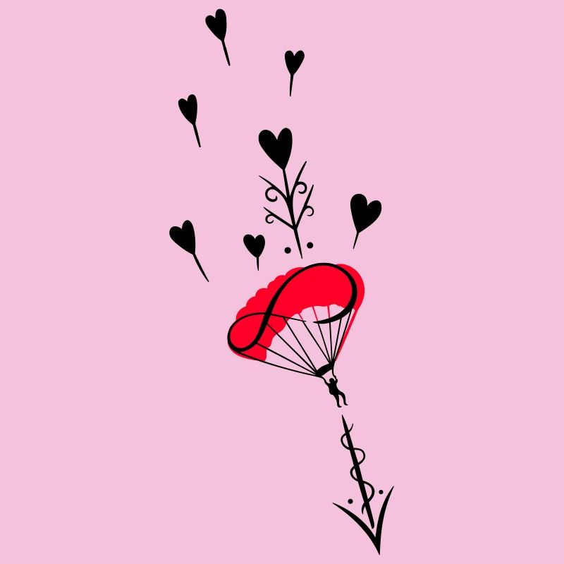 Parachutist with infinity symbol
