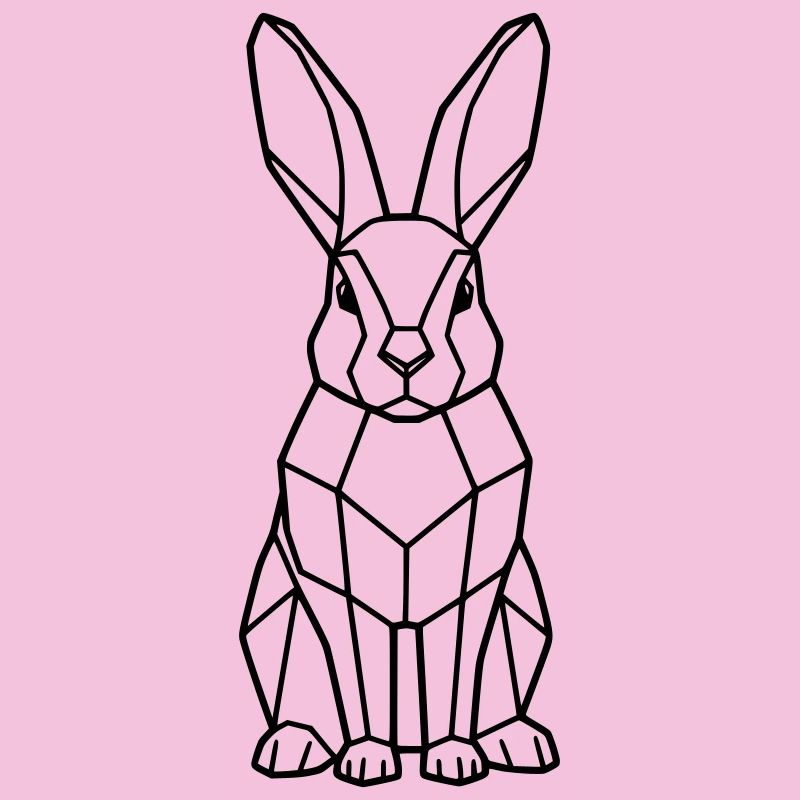 Contour géométrique Bunny Low Poly