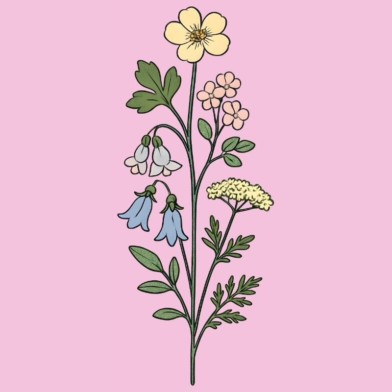 Illustration vintage de fleurs botaniques