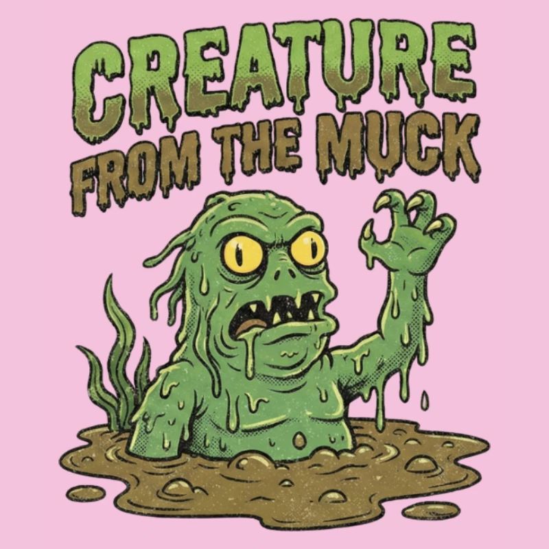 Créature de la boue – Monstre du marais rétro comic