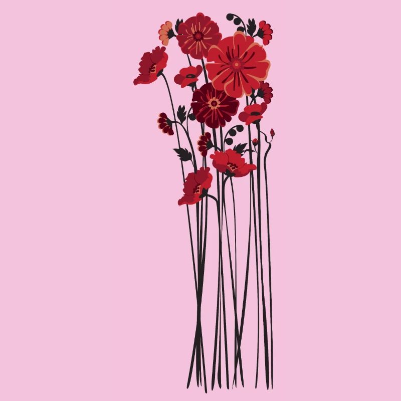 Illustration de fleurs de galets