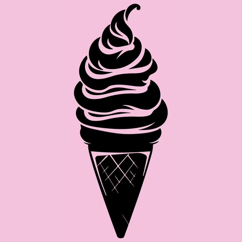Silhouette de cornet de crème glacée