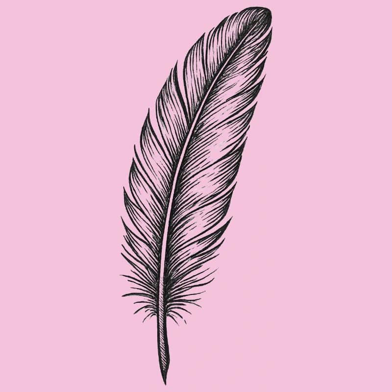 Shimmering Feather in Black