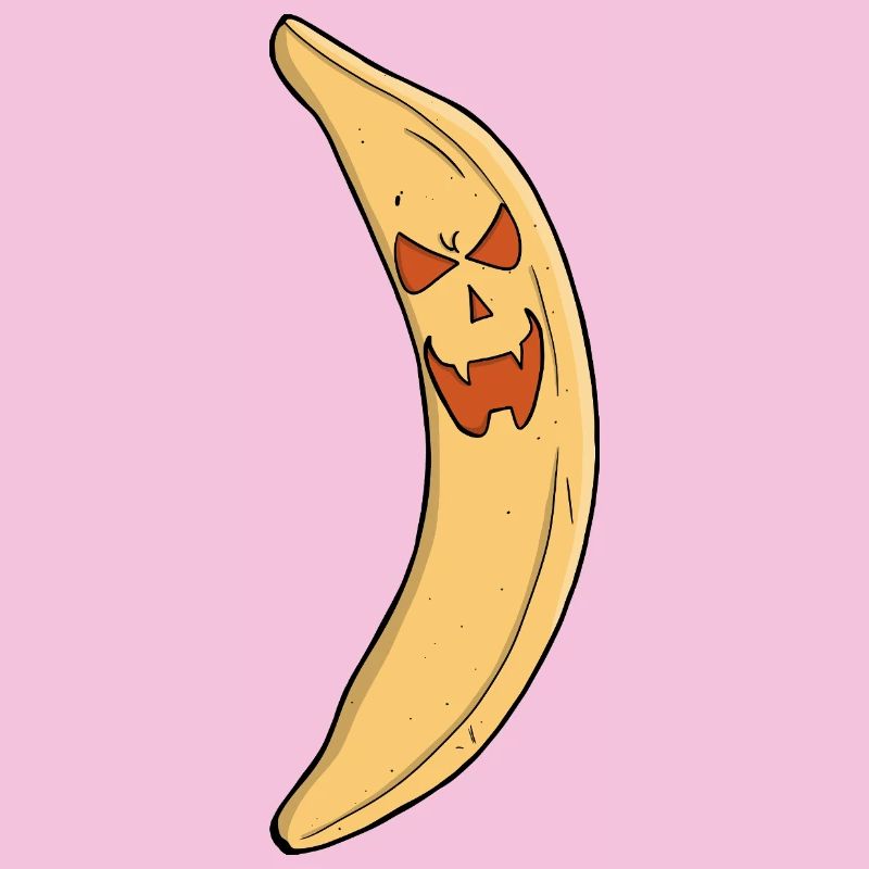 Banana Jack-o-Lantern