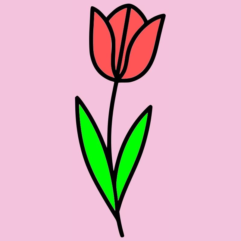 Tulpe Blume Blüte Comic