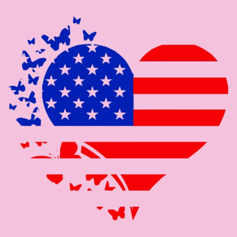 Heart US-Flagge