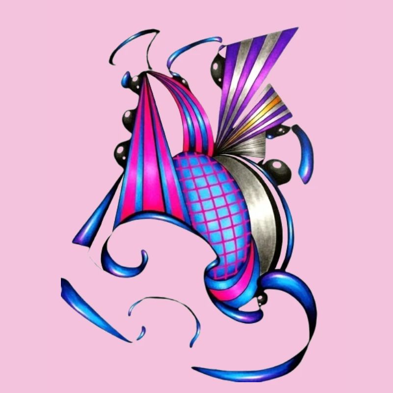 Spirale colorée et fan art
