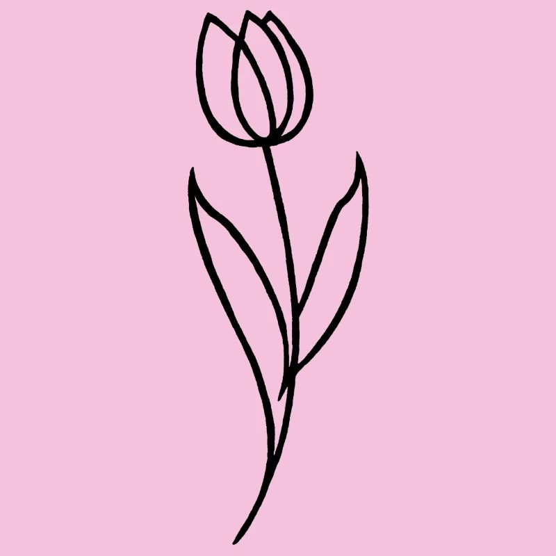 Skizze einer schwarzen Blume