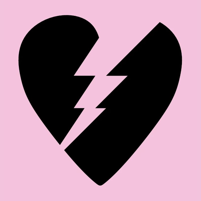 Schwarzes Herz Gebrochen Logo