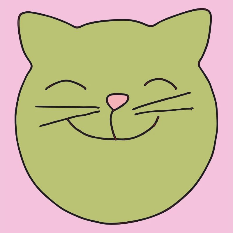 Tête de chat verte