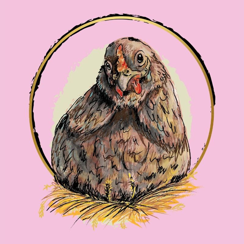 Poule dans le nid d’or