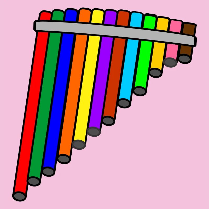 Flûte de Pan colorée