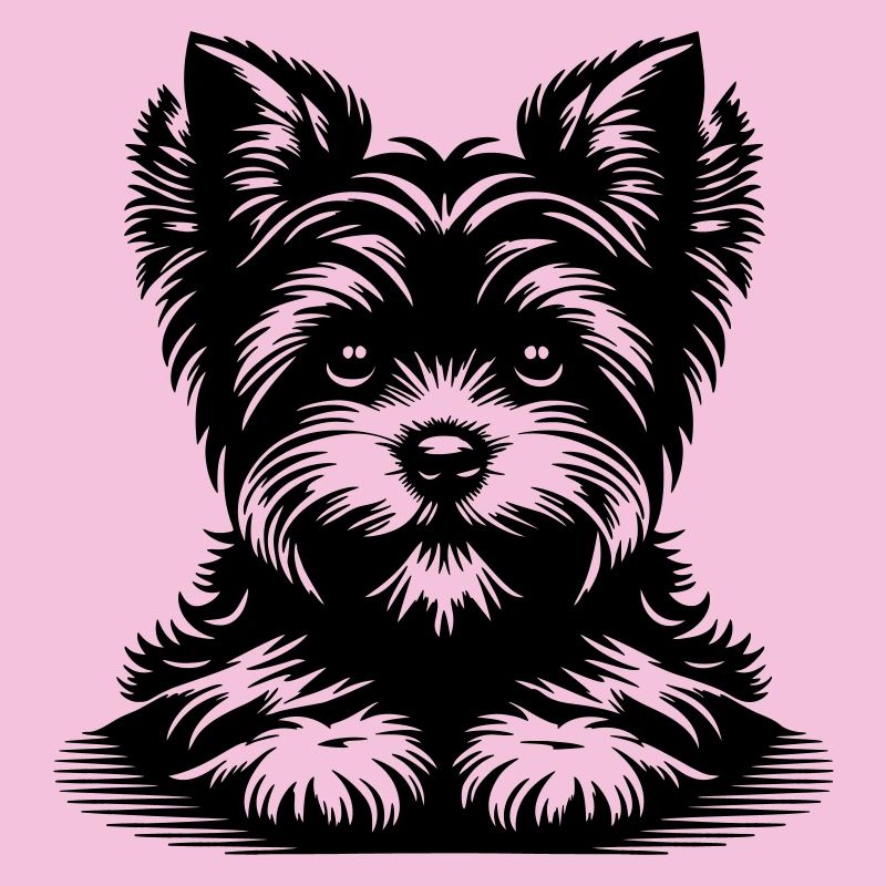Yorkshire Terrier Kopf mit Pfoten