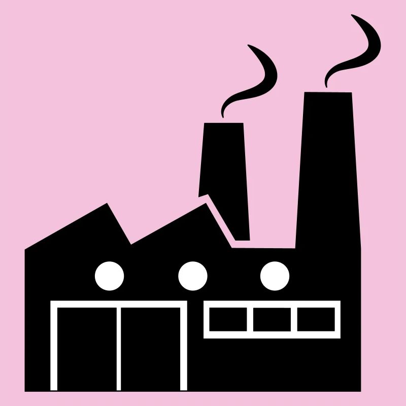 Abstrakte geometrische Linienkunst einer Fabrik