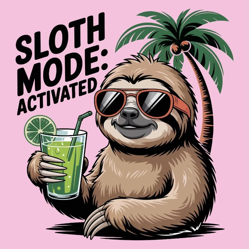 Sloth Mode Cocktail Funny Sloth