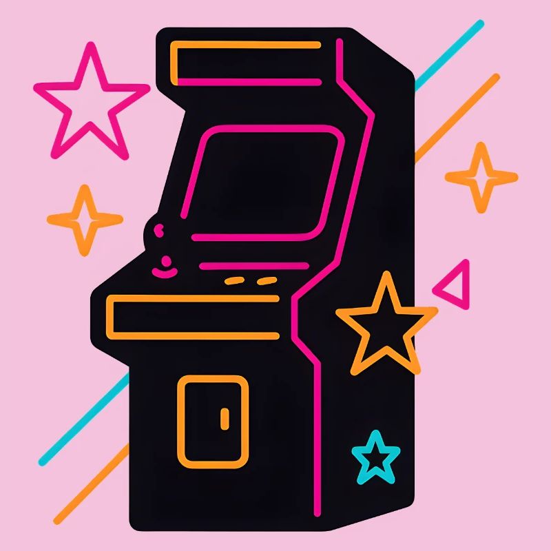 Retro neon Arcade Spiel-Design