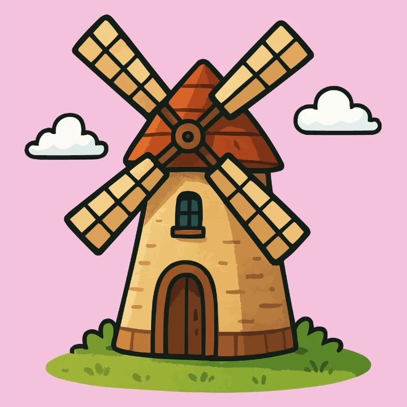 Moulin à vent de conte de fées
