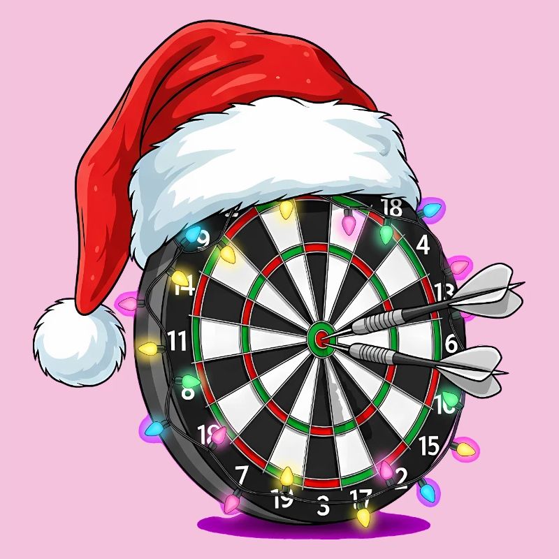 Cible de fléchettes avec Bande dessinée du Chapeau du Père Noël