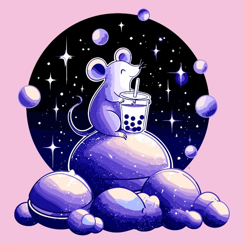 Moon Dreams Mouse with Bubble Tea