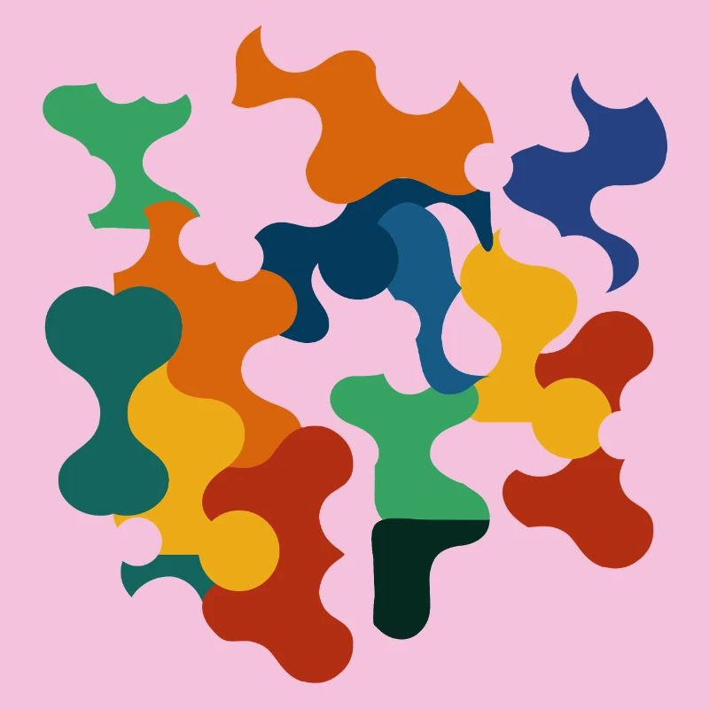 Formes abstraites colorées dans le design moderne