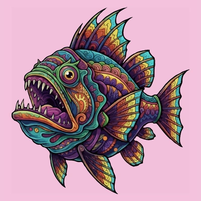 Regenbogenfisch mit Muster
