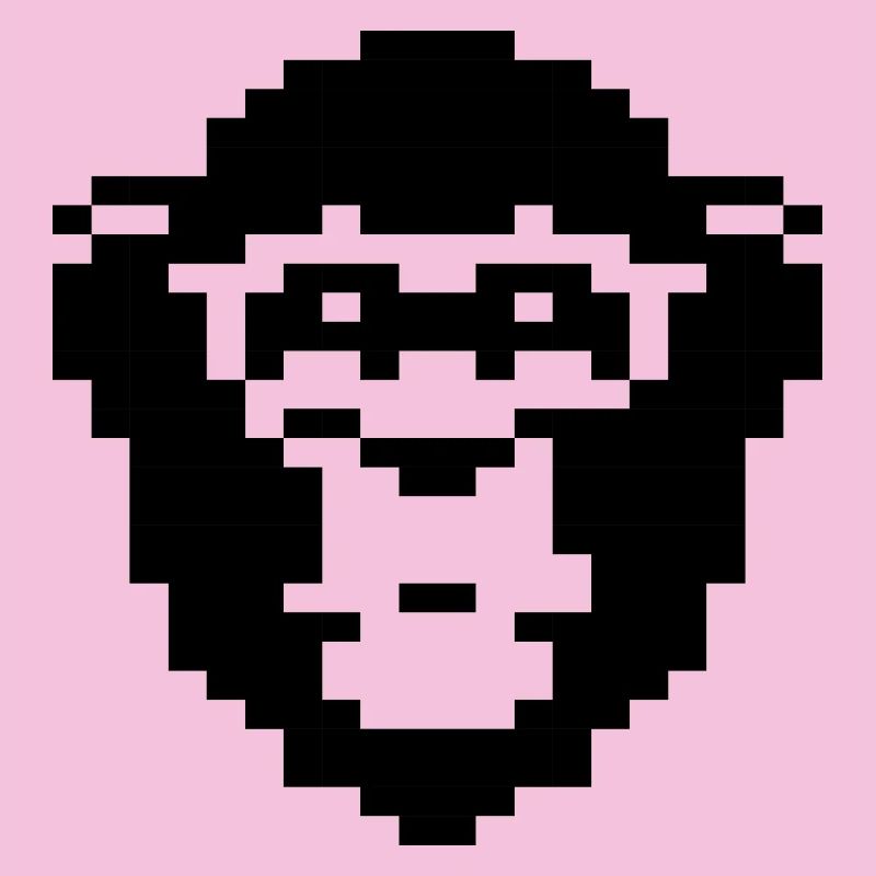 Pixeliges Affengesichtsdesign