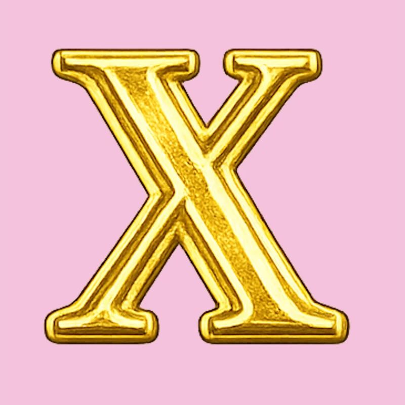 Emblème du X doré