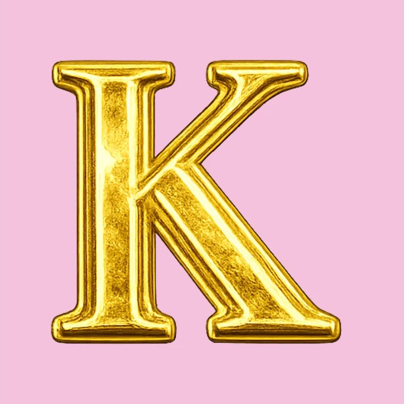 K Goldenes Monogramm