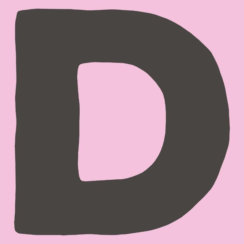Minimal Letter D Bold Monogram Typography