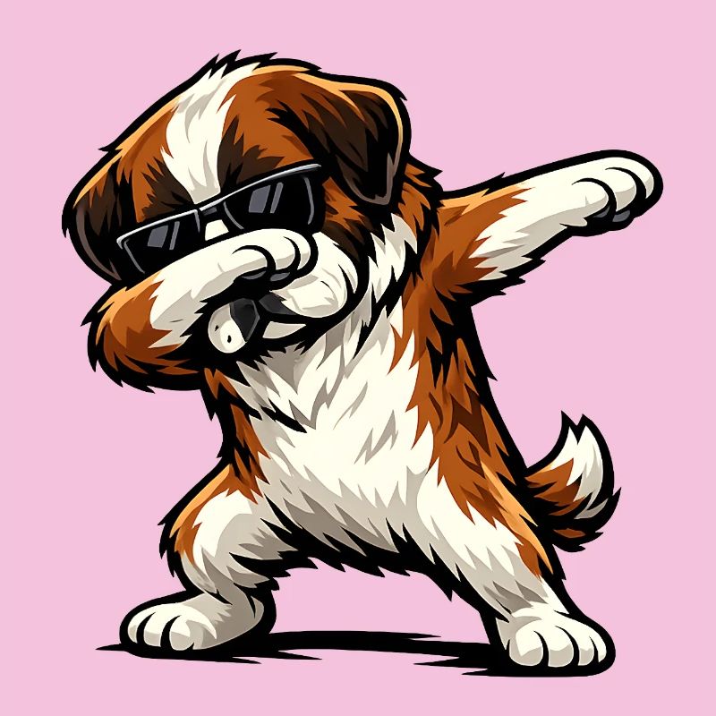 Dabbing St. Bernard